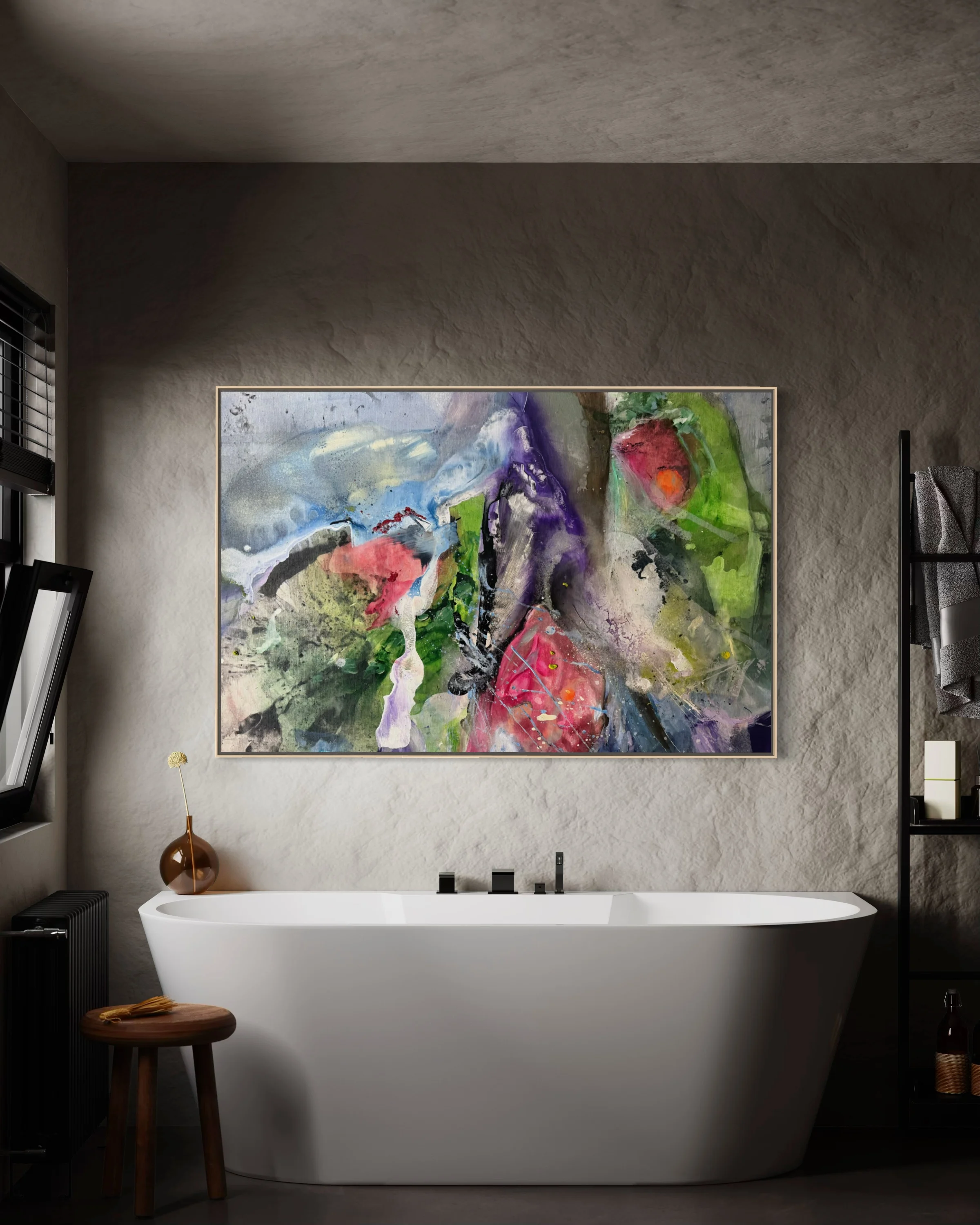 FRAGMENT JARDIN č. 1, painting by Lucie Svoboda (acrylic on canvas)