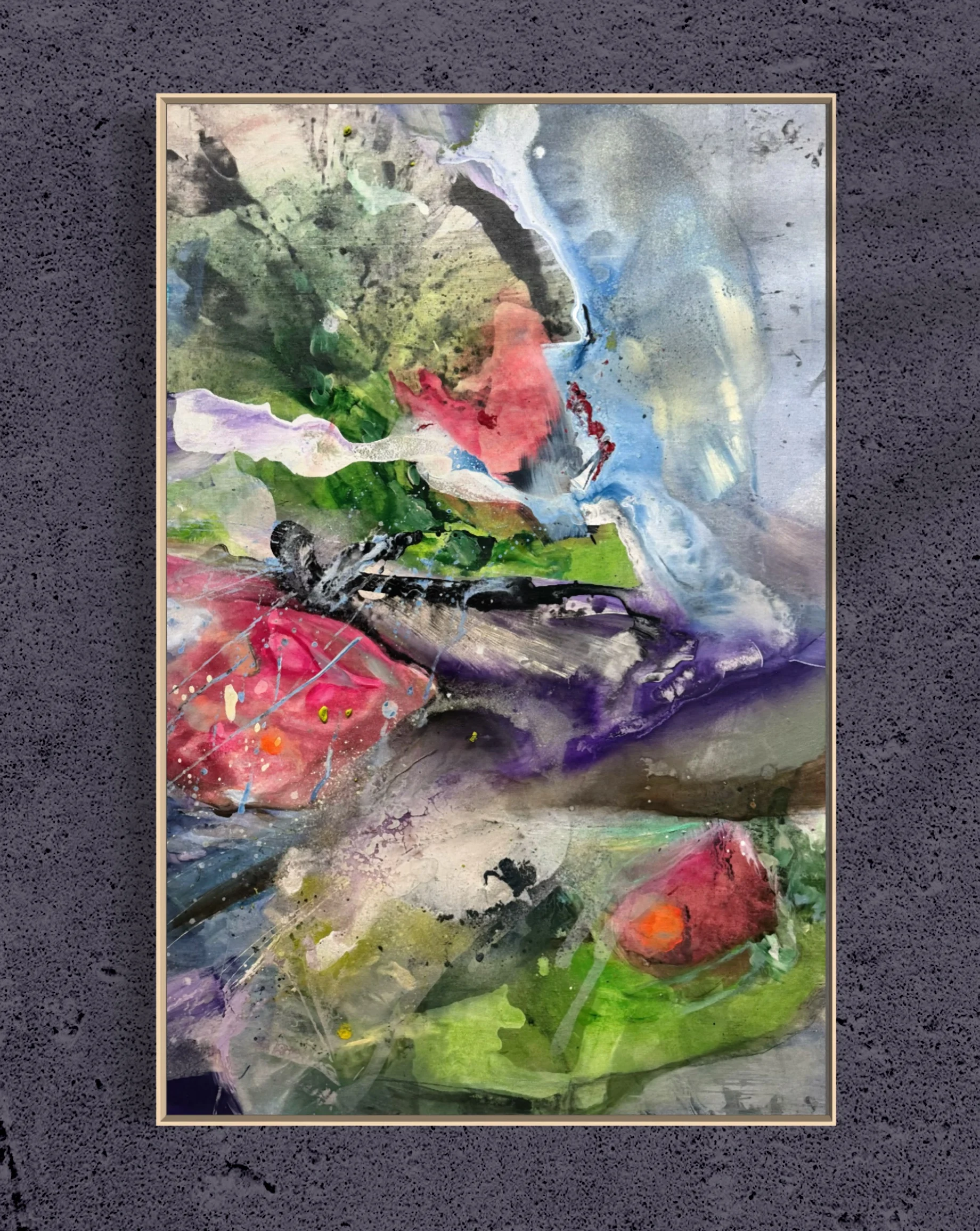 FRAGMENT JARDIN č. 1, painting by Lucie Svoboda (acrylic on canvas)