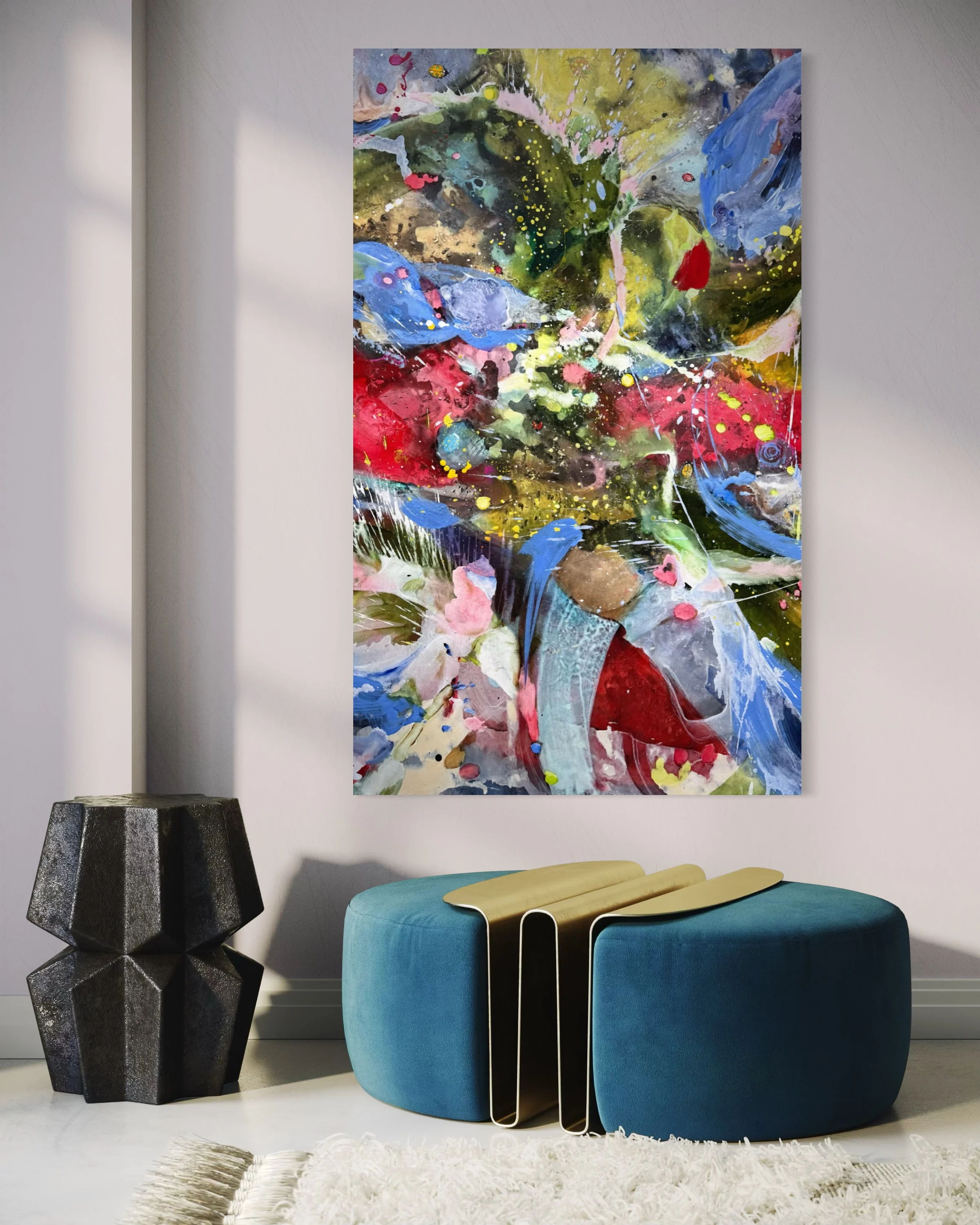 BERUŠKOV, painting by Lucie Svoboda (acrylic on canvas, mixed media)