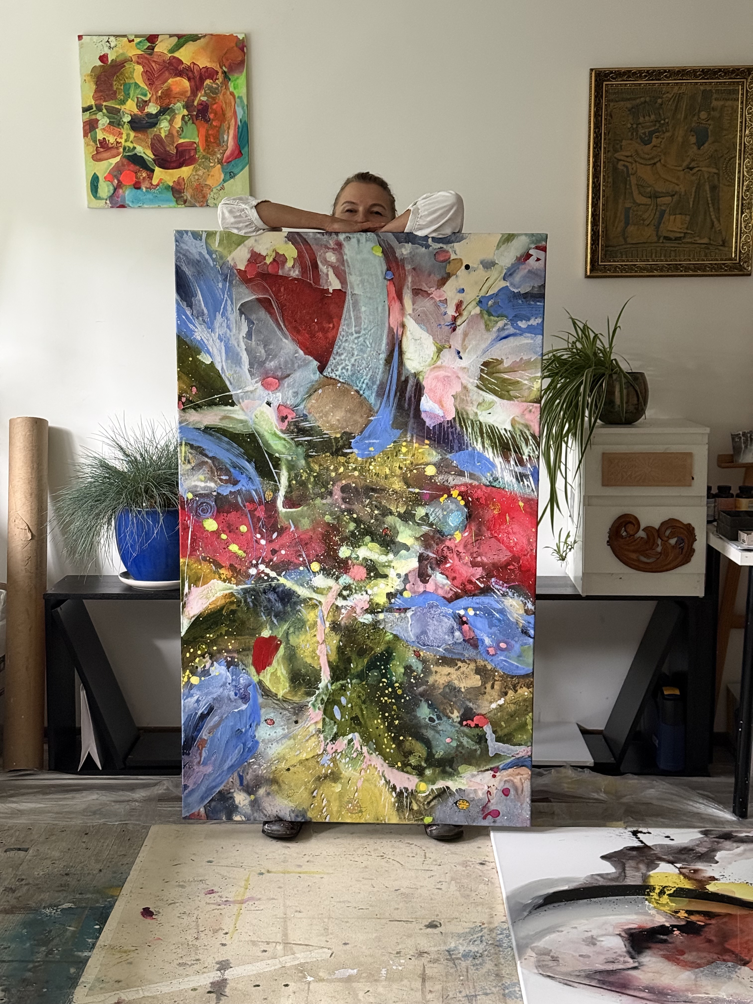 BERUŠKOV, painting by Lucie Svoboda (acrylic on canvas, mixed media)