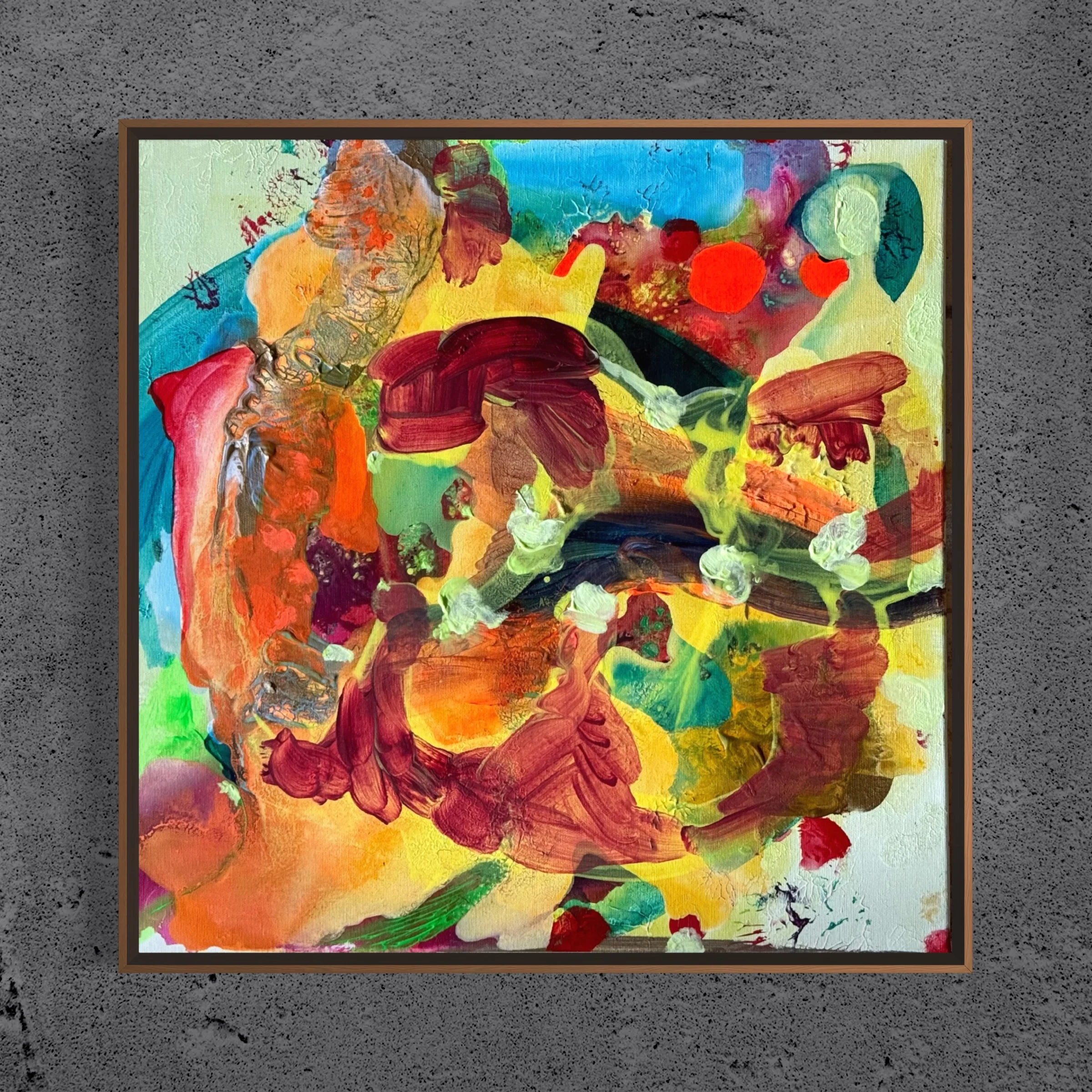 PODZIMNO, painting by Lucie Svoboda (acrylic on canvas, mixed media)