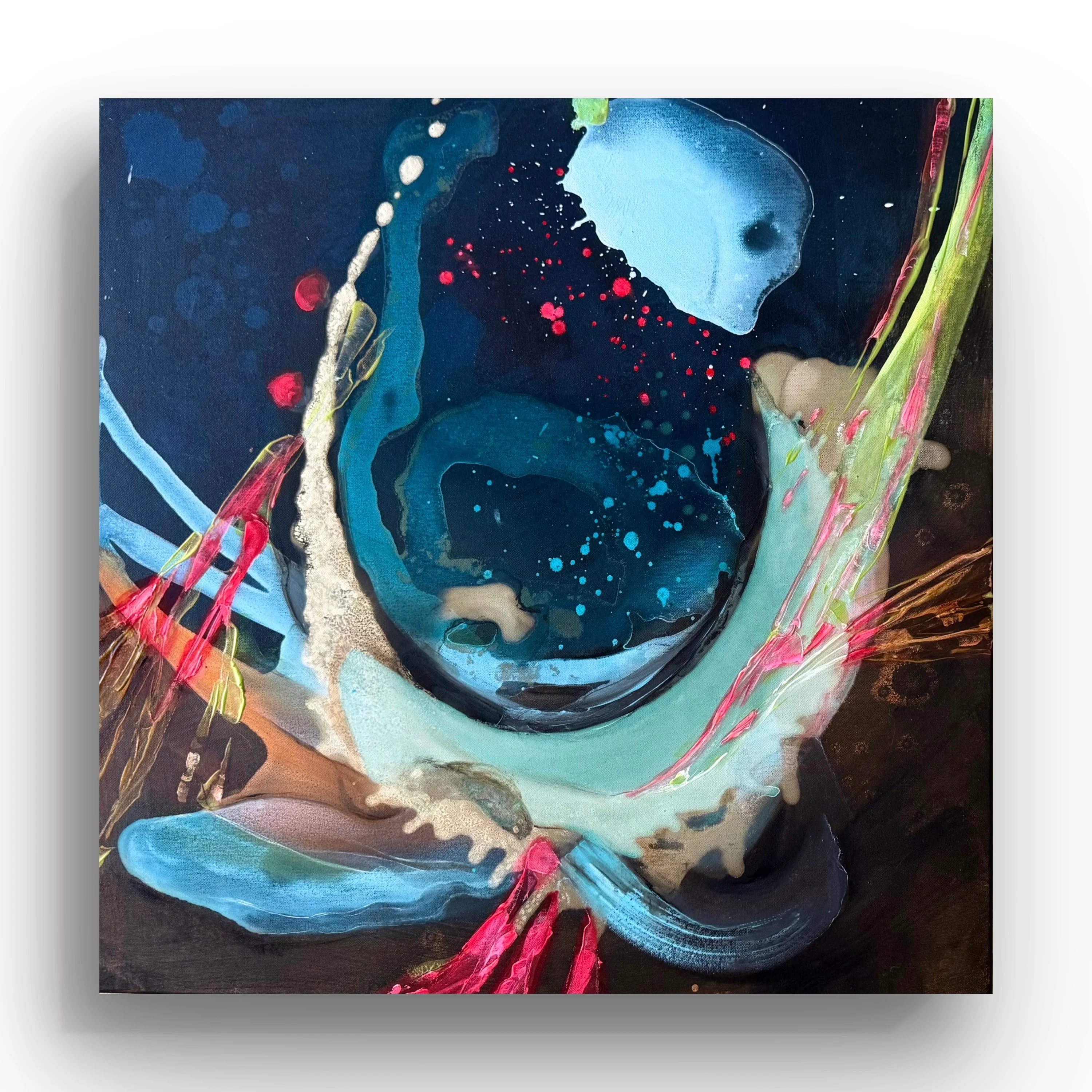 MALÉ VELKÉ RADOSTI, painting by Lucie Svoboda (acrylic on canvas, mixed media)